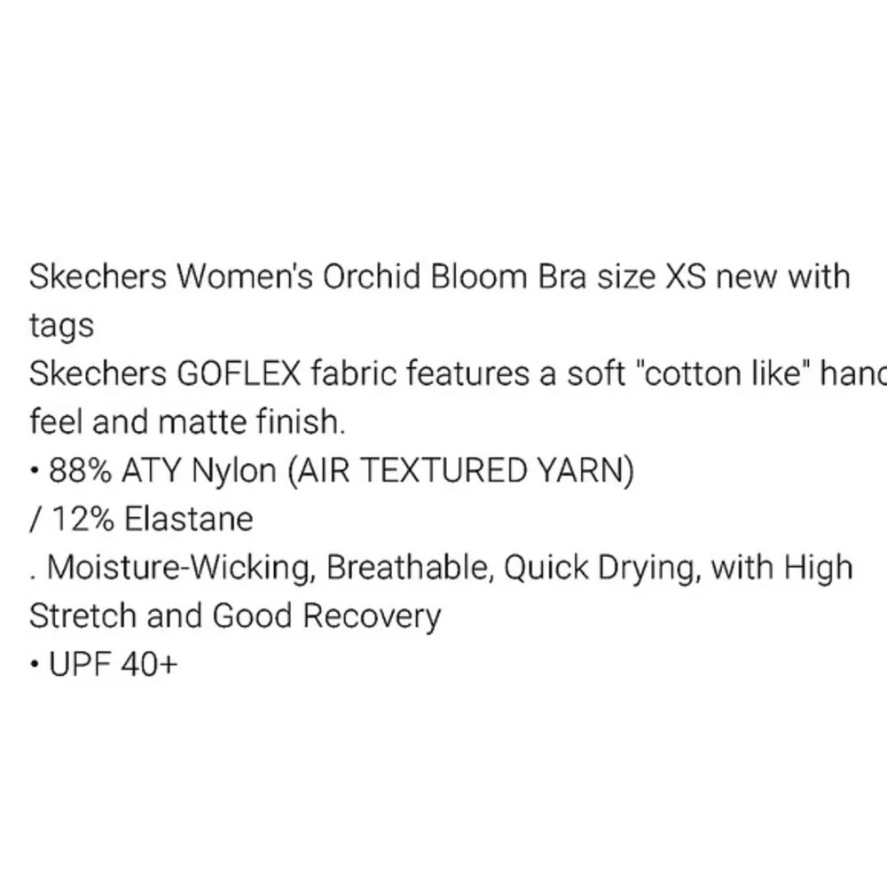 Sketchers Orchard bloom zip sports bra